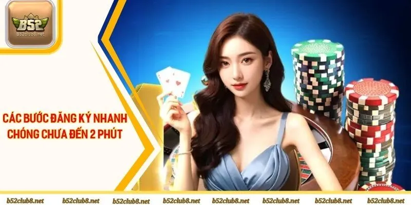 Các bước đăng ký nhanh chóng chưa đến 2 phút